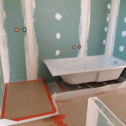 Création d’une salle de bain sur construction neuve